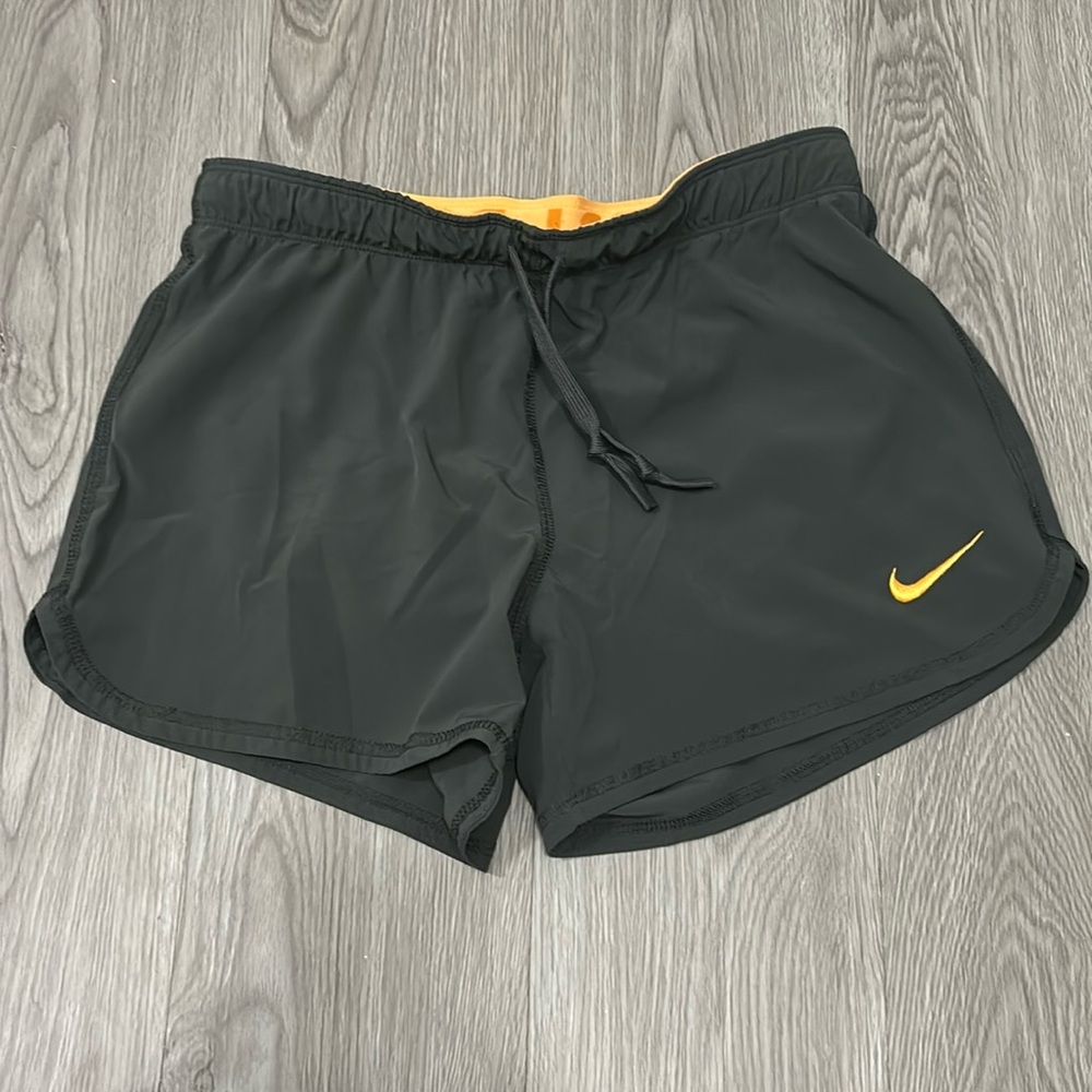 Nike Dri-Fit Women’s Gray Orange Shorts With Bike Shorts